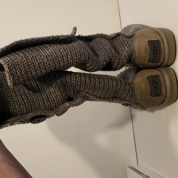 UGG Cardy Knit Boots Gray Size 6 - Picture 3 of 12